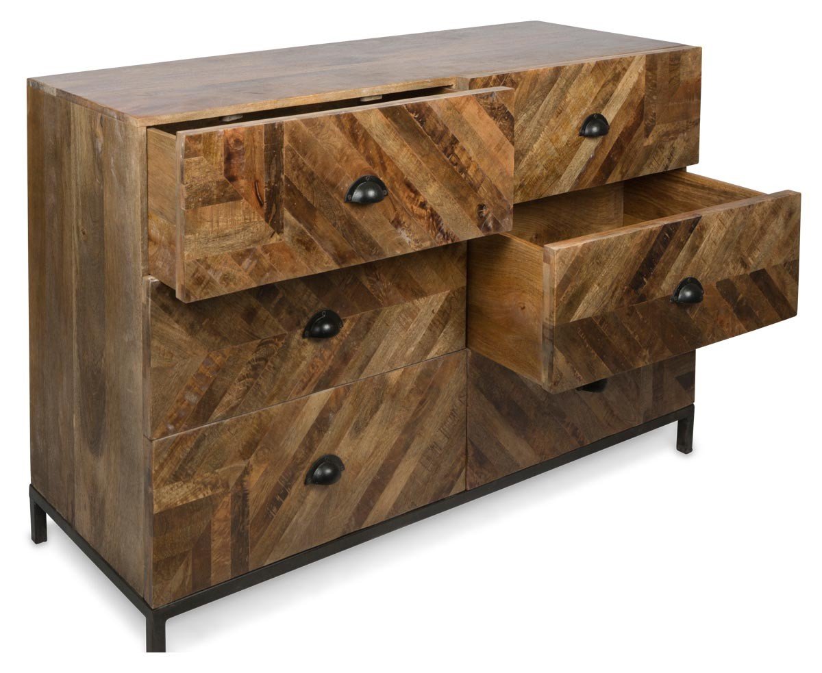 Ajara Six Draw Wood Dresser-abc