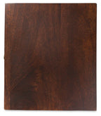 Wooden Two Draw Side Table with Straight Line Bone Inlay-abc