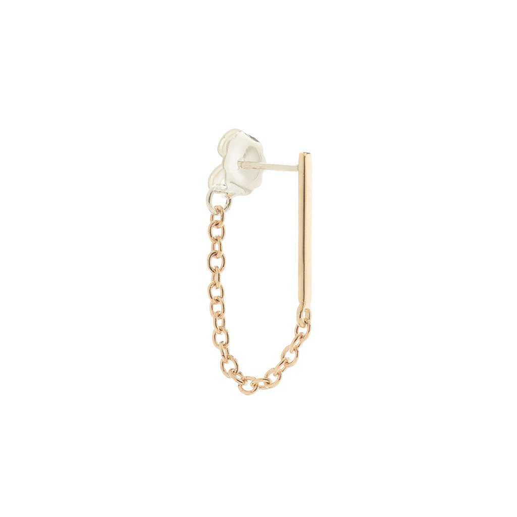STICK CHAIN STUD EARRING-abc
