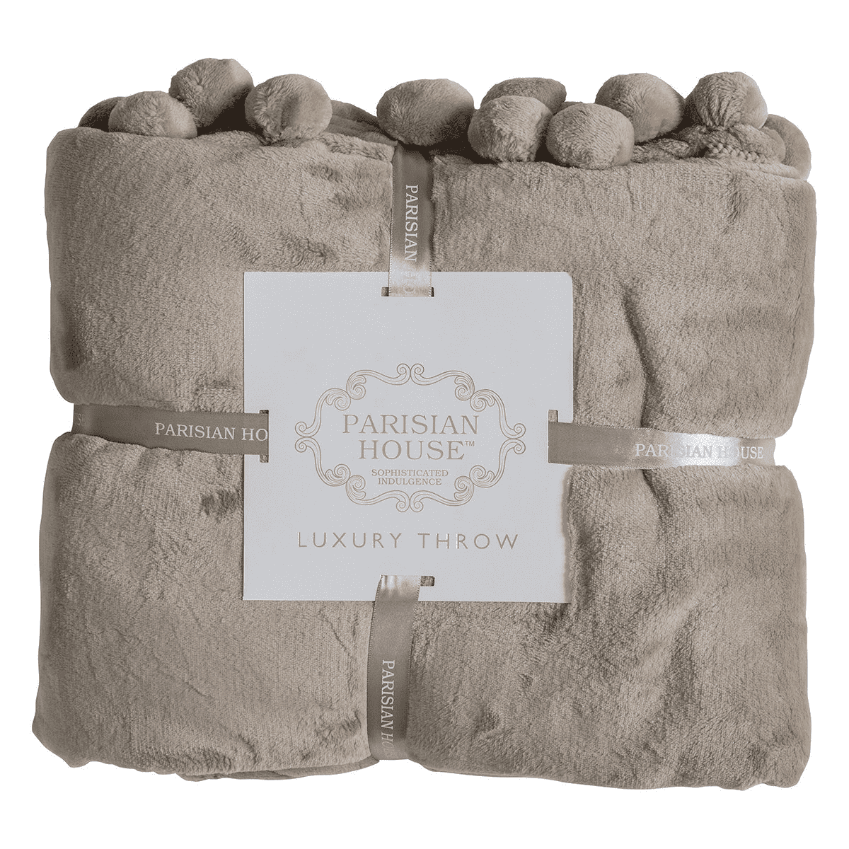 Pom Pom Throw Taupe-abc