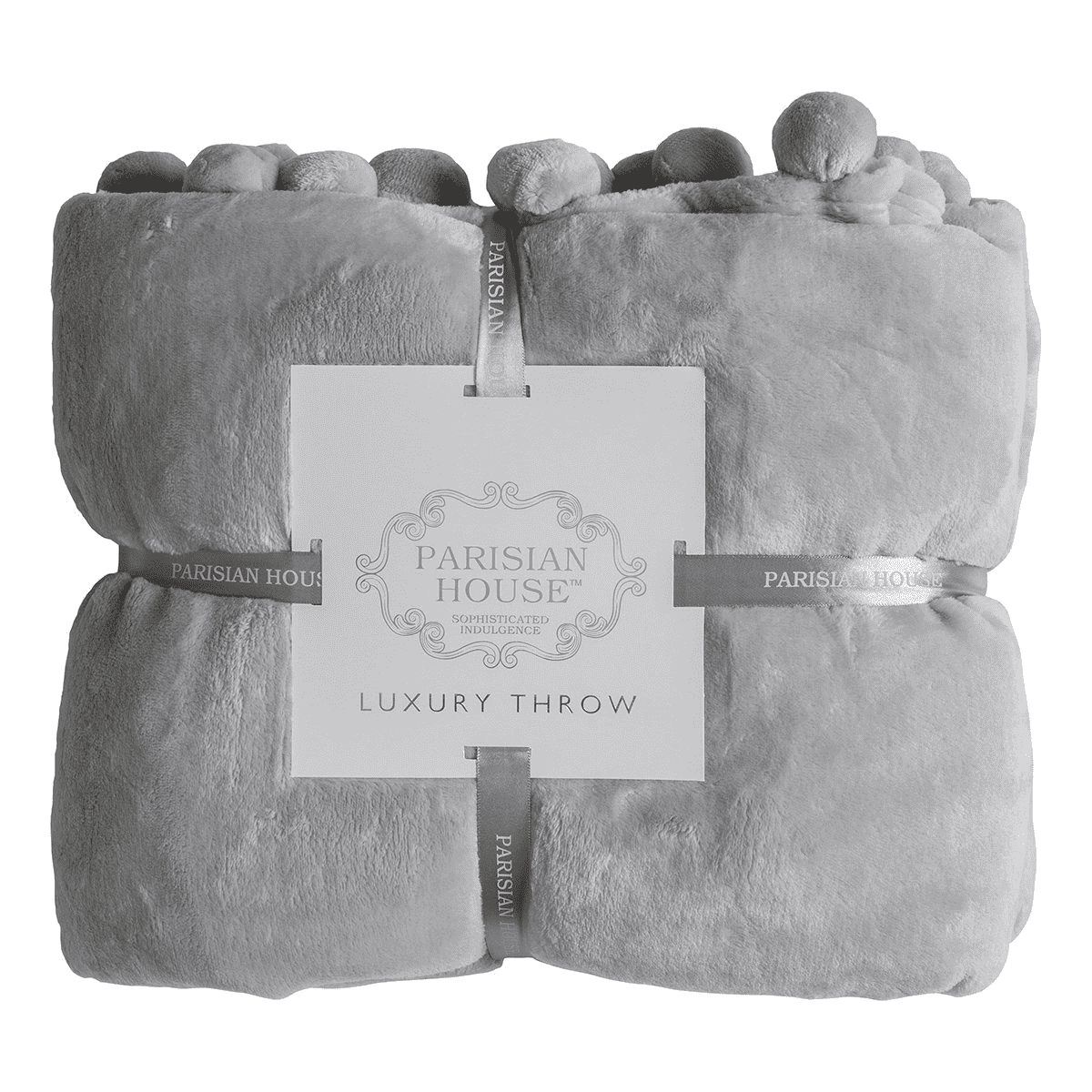 Pom Pom Throw Grey-abc