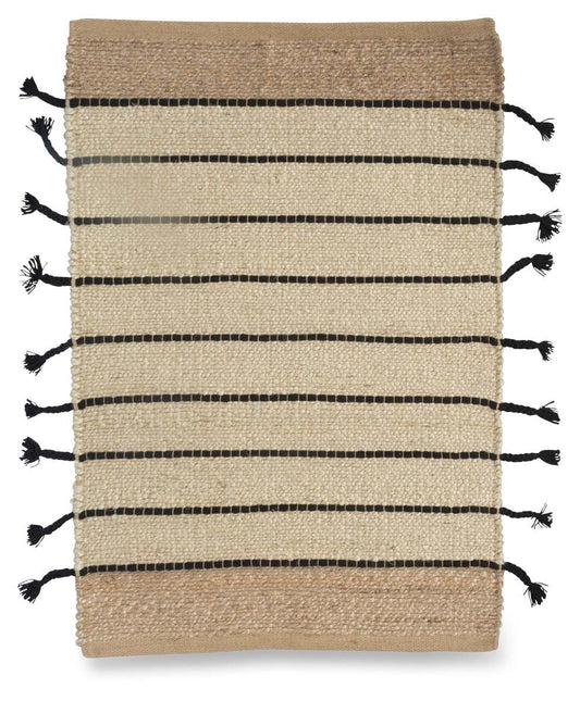 Asmita Jute Handloom Floor Mats with Side Fringe 60x90-abc
