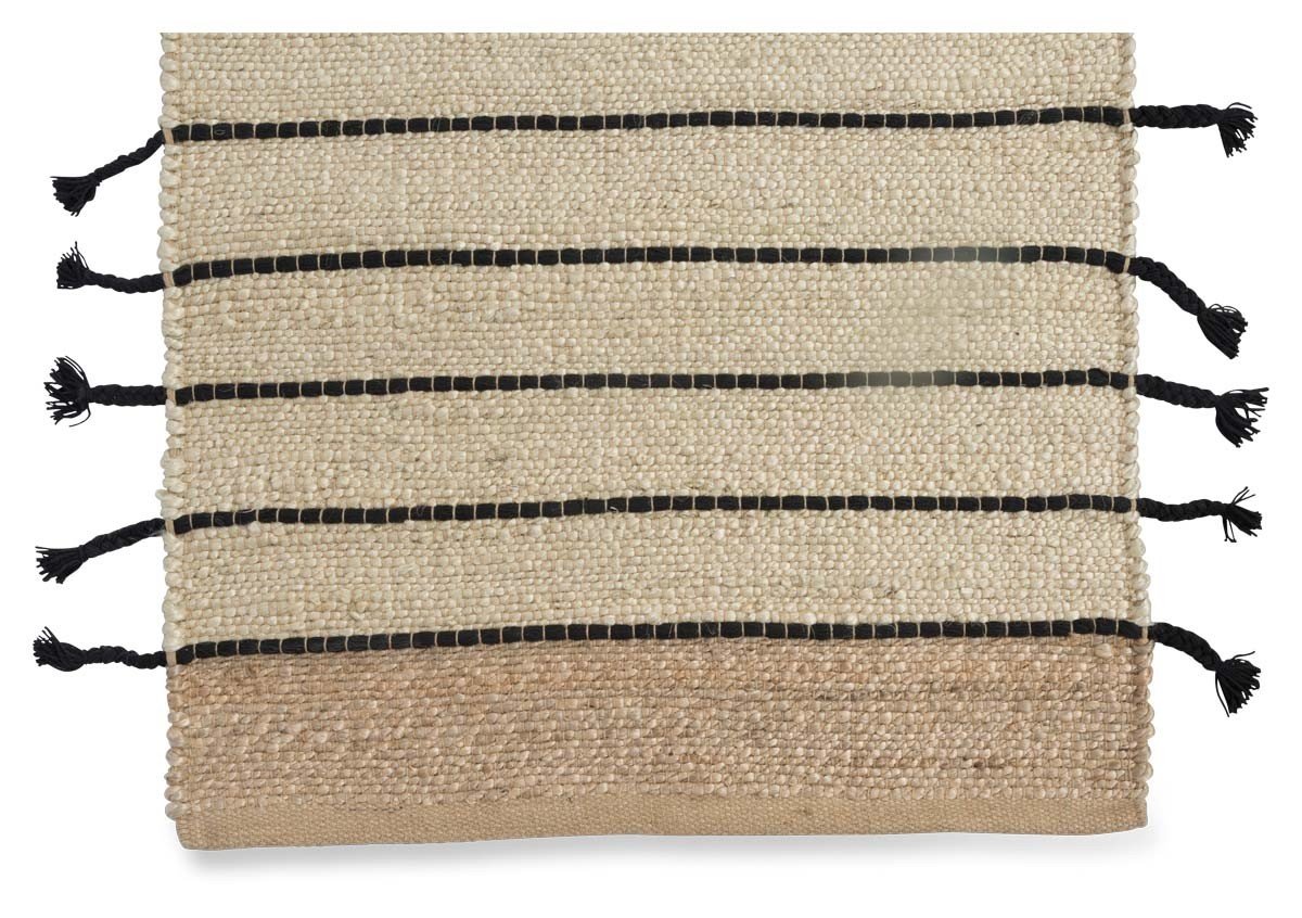Asmita Jute Handloom Floor Mats with Side Fringe 60x90-abc