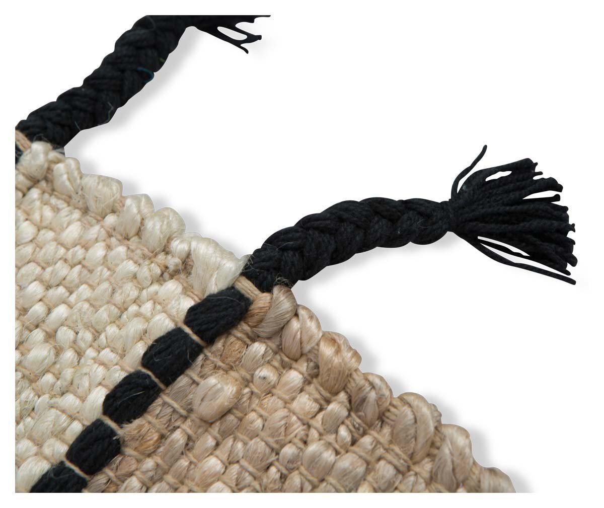 Asmita Jute Handloom Floor Mats with Side Fringe 60x90-abc