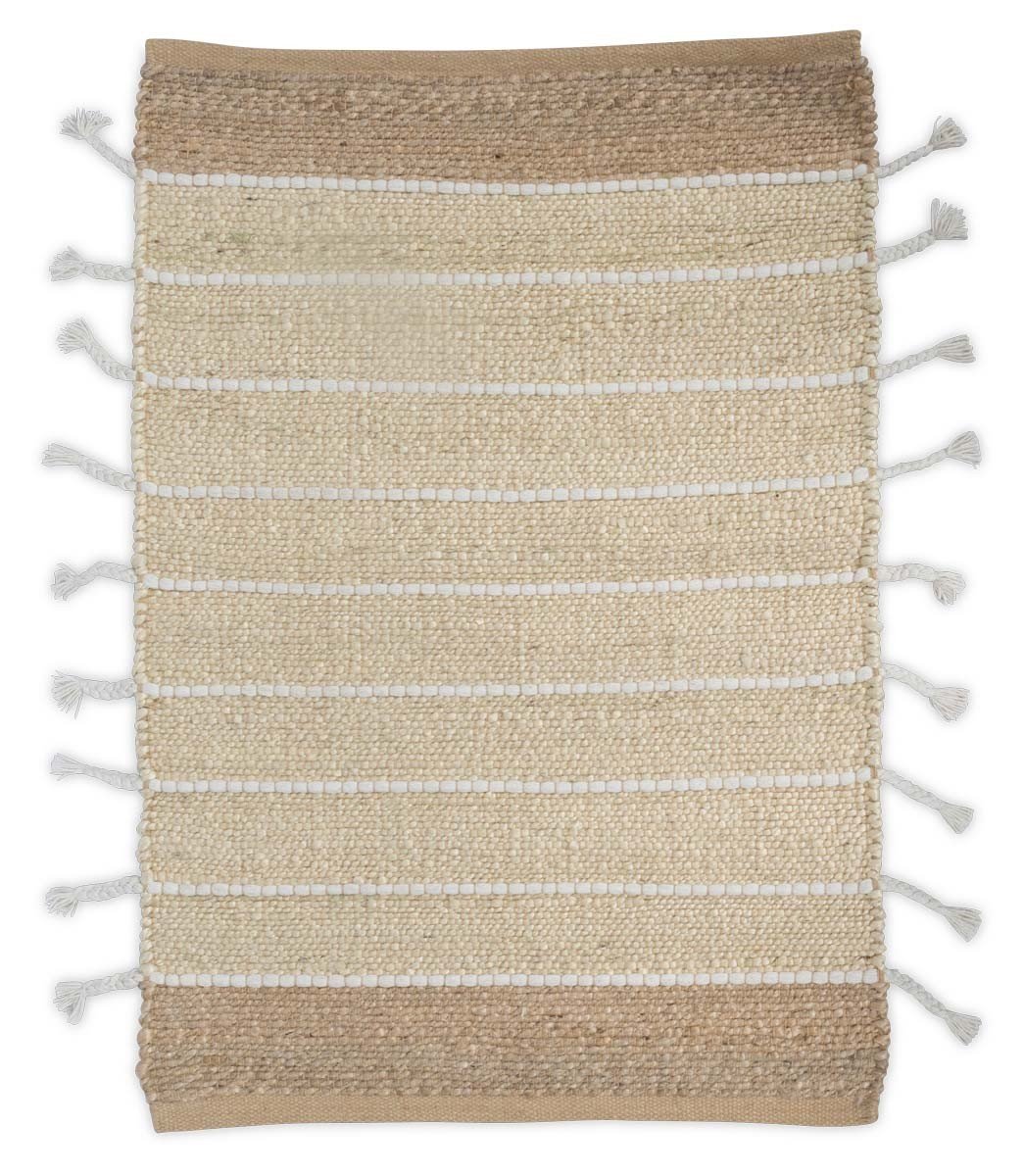 Asmita Jute Handloom Floor Mats with Side Fringe 60x90-abc