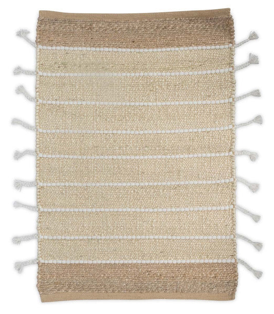 Asmita Jute Handloom Floor Mats with Side Fringe 60x90-abc