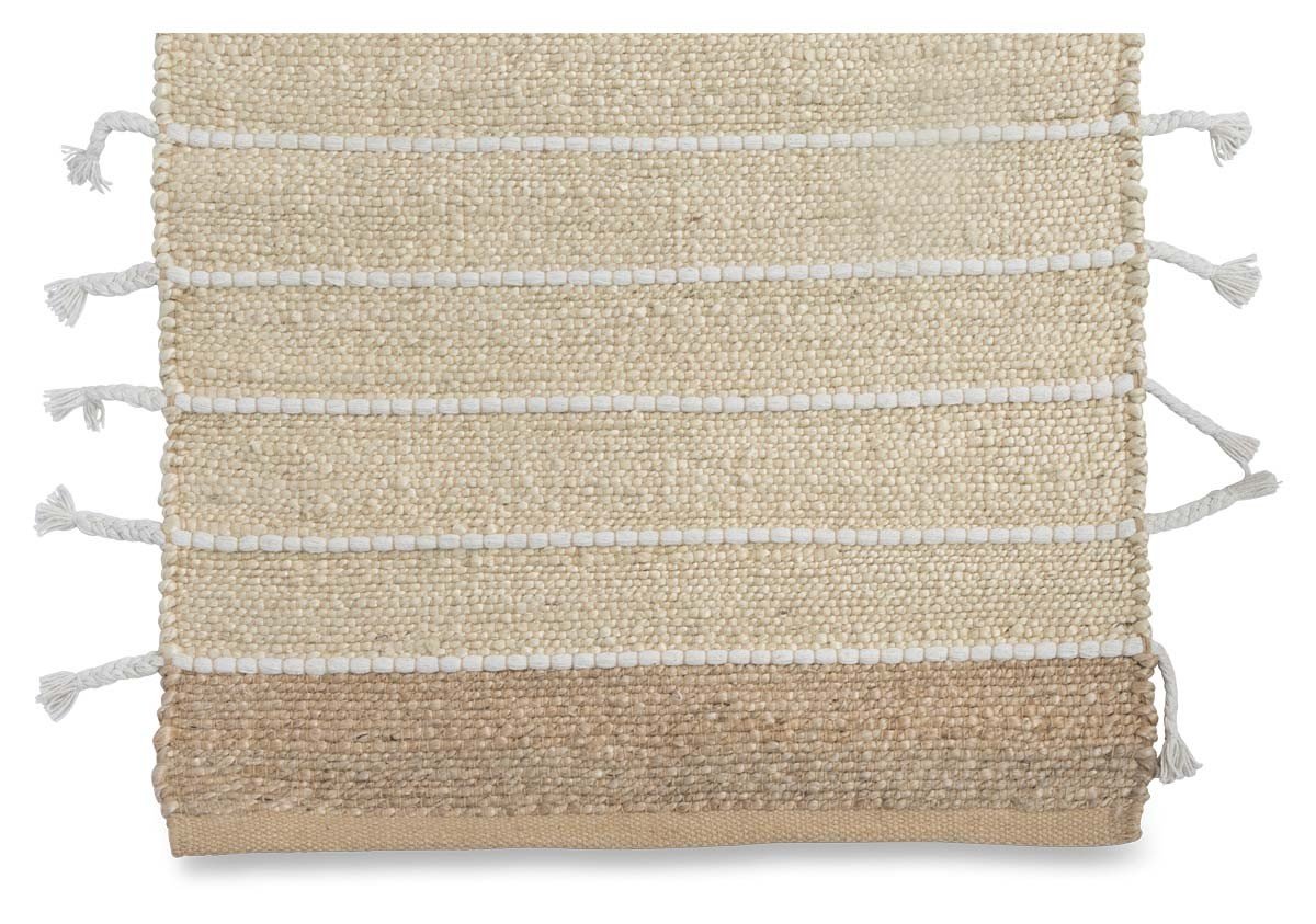Asmita Jute Handloom Floor Mats with Side Fringe 60x90-abc