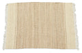 Asmita Jute HandLoom Floor Mats with Tassels - Ivory/Natural-abc