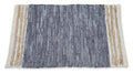 Leather Jute Sumak Handloom Rug - Dark Grey-abc