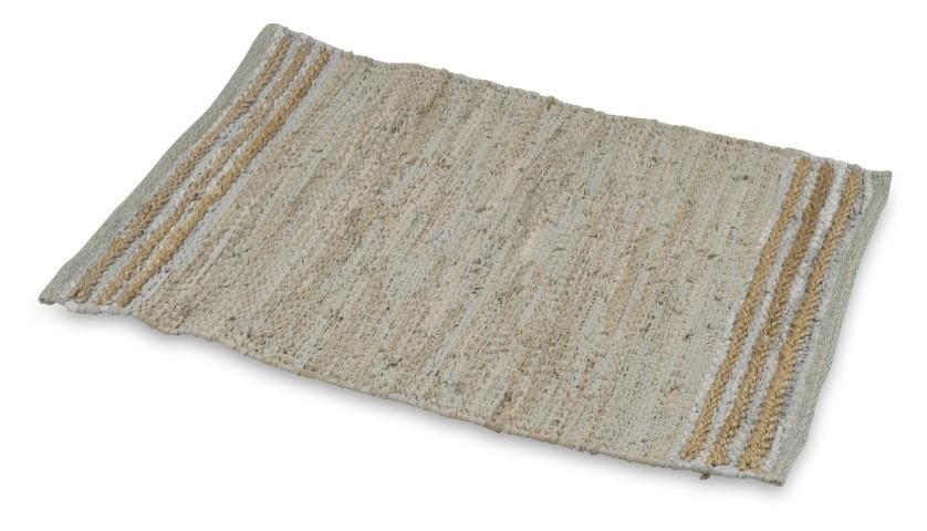 Leather Jute Sumak Handloom Rug - Beige-abc