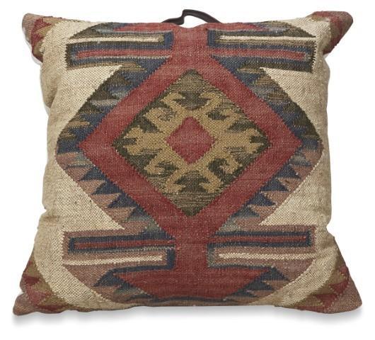 Kilm Panja 75cm Floor Cushion w handle - Rust-abc