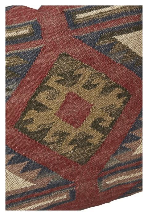 Kilm Panja 75cm Floor Cushion w handle - Rust-abc