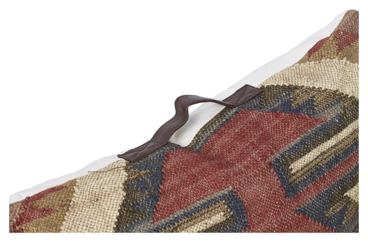 Kilm Panja 75cm Floor Cushion w handle - Rust-abc