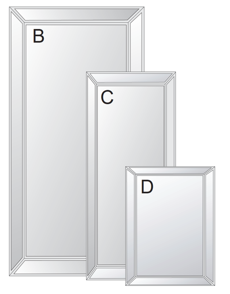 Bevelled Mirror - Large-abc