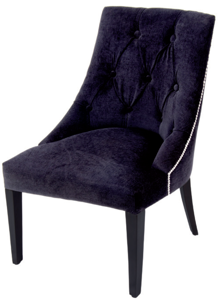 SK Dining Chair - Black Malfino-abc