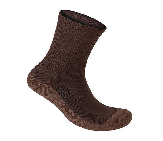 Padded Sole Sock-Dark Brown (3 Pair)-abc