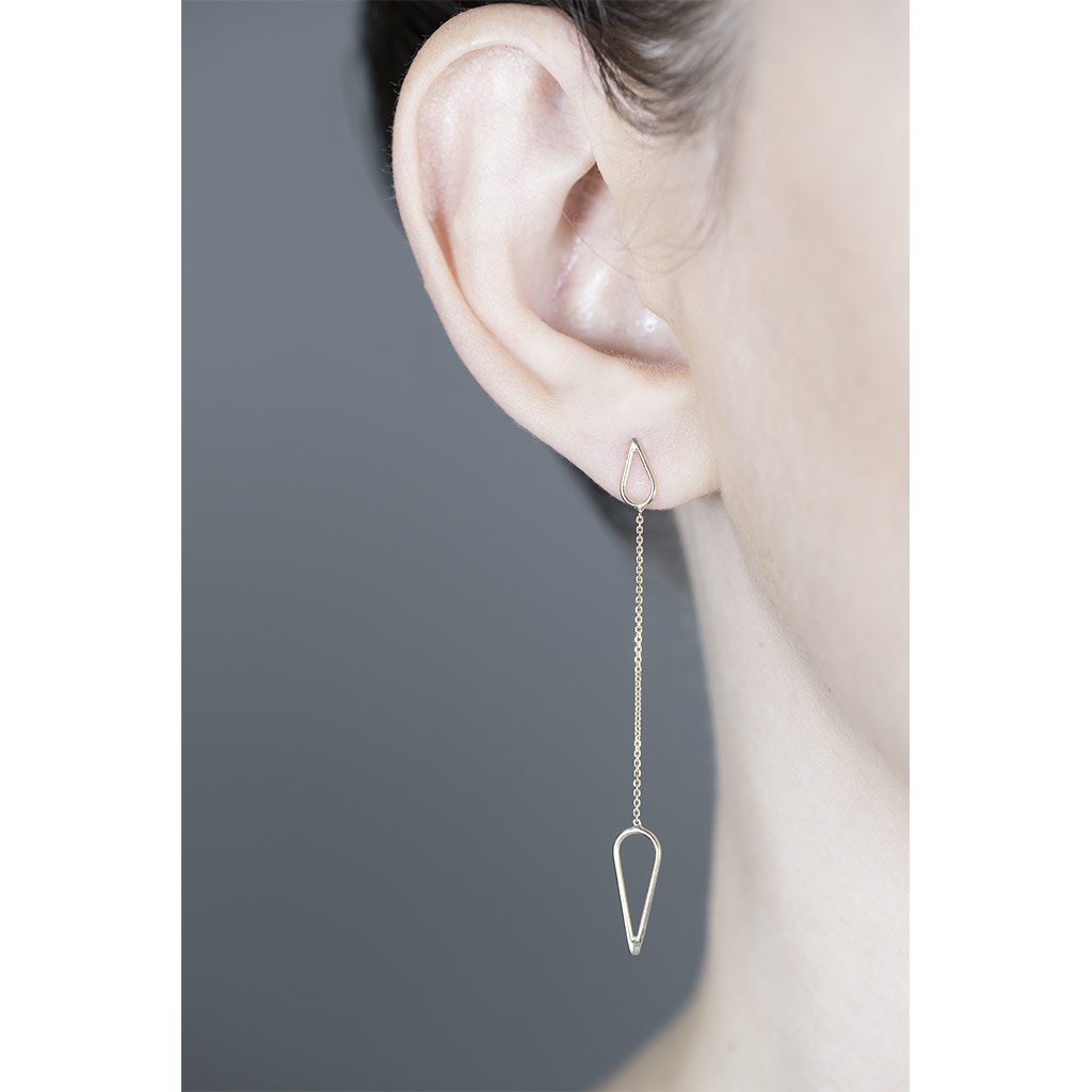 CHAINED TEARDROP EARRINGS-abc