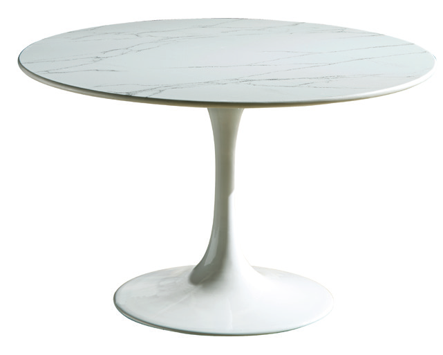 Tulip Side Table - White Marble-abc