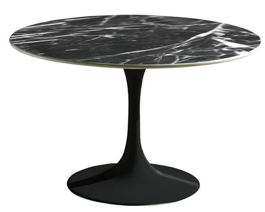 Tulip Side Table - Black Marble-abc