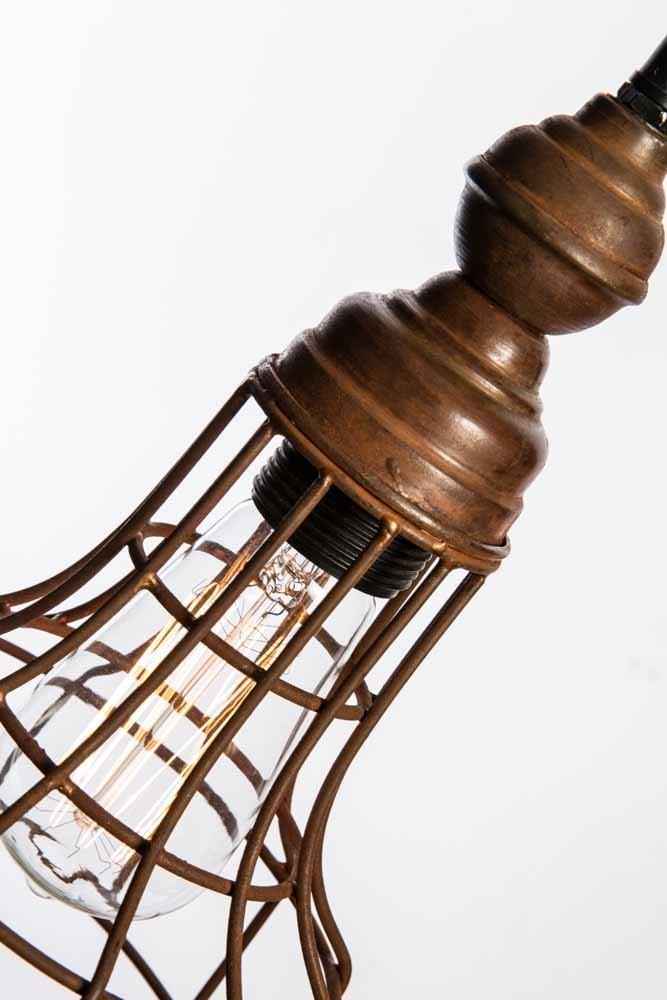 Vintage Iron Ceiling Torch Lamp-abc