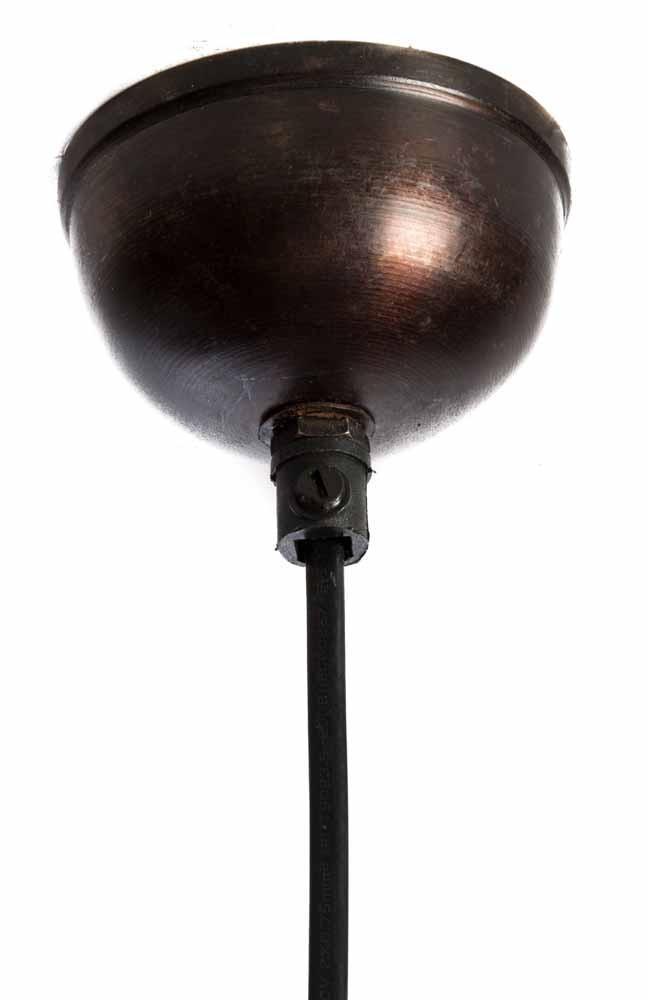 Vintage Glass Bulb Iron Ceiling Lamp w/ Wood Fitting-abc