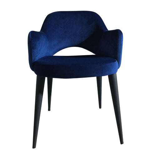 Terrazo Dining Chair Navy Velvet (Set of Two)-abc