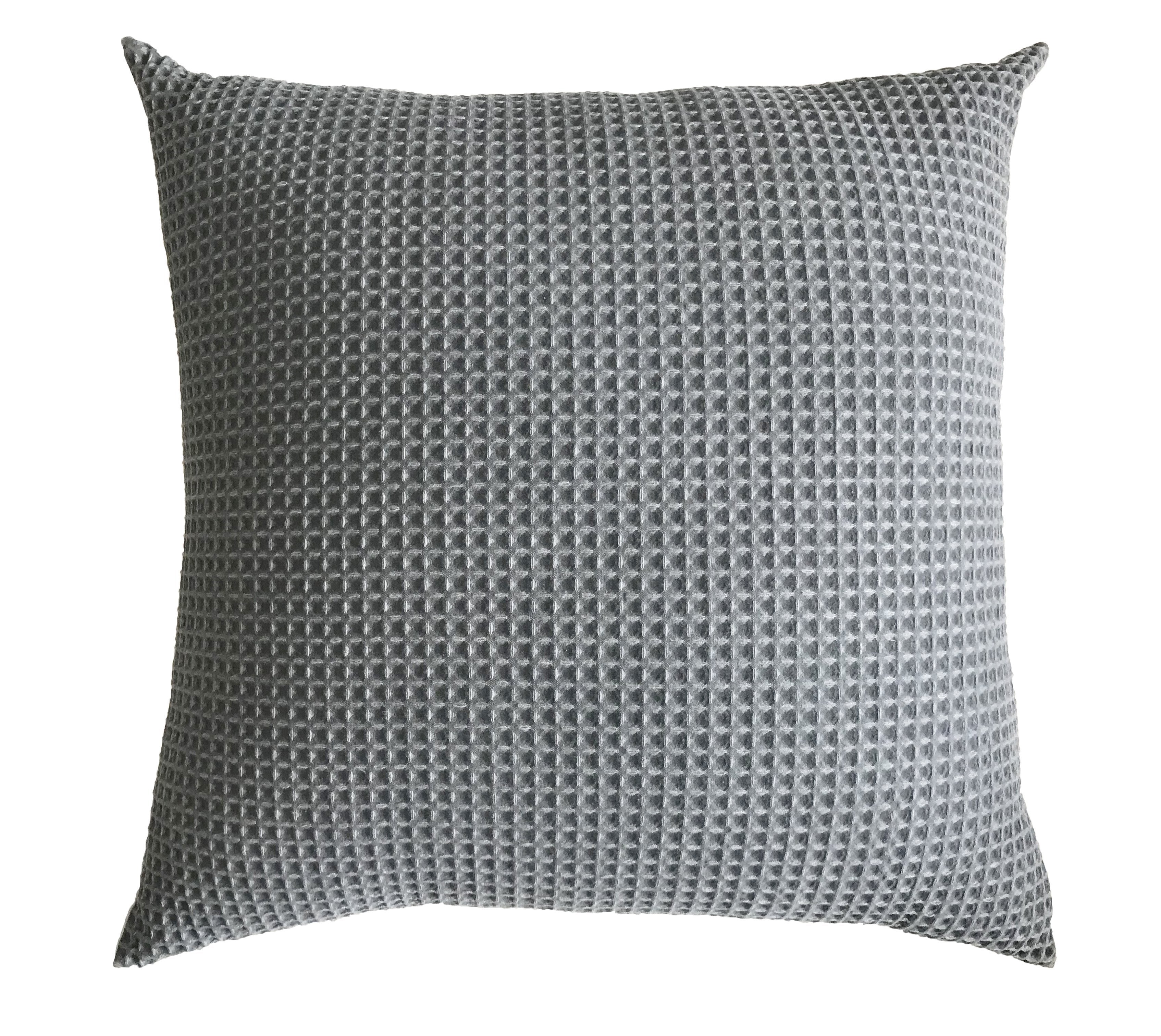 Vanda Waffle Cushion Char Grey-abc