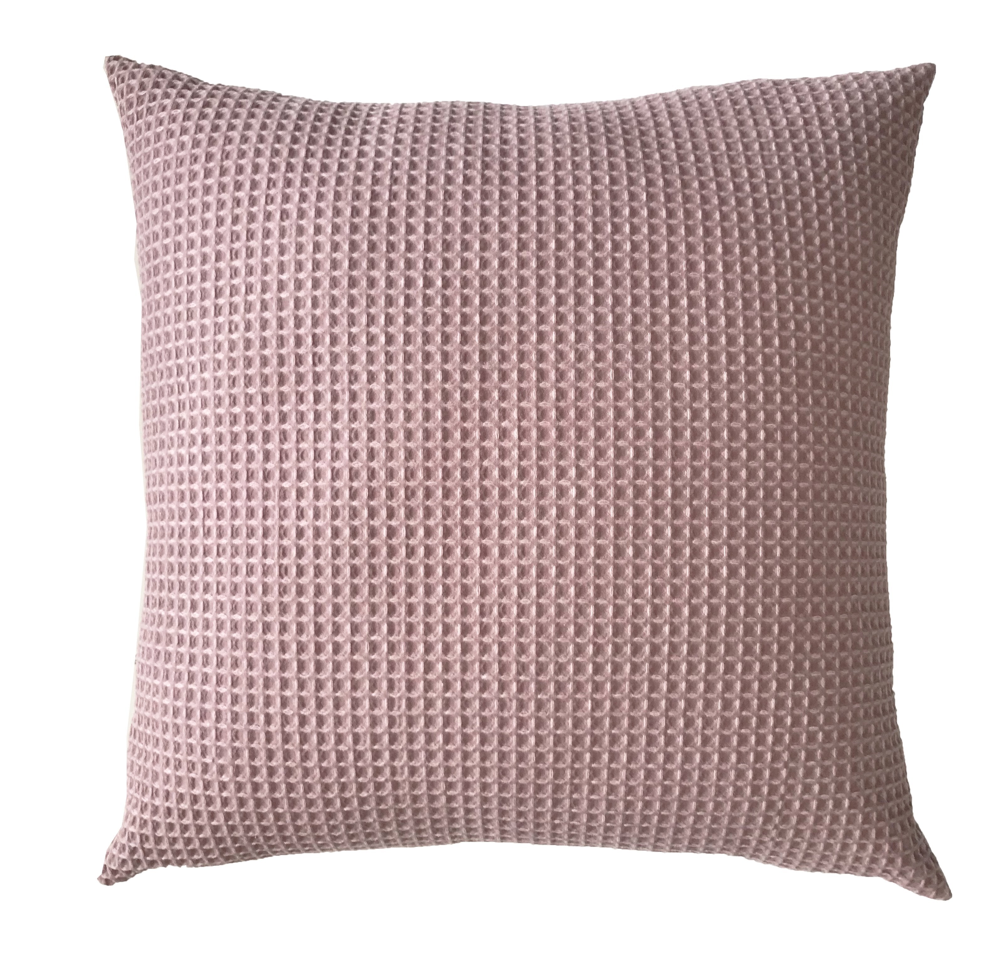 Vanda Waffle Cushion Clay Rose-abc
