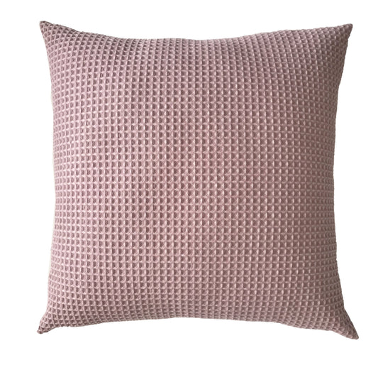 Vanda Waffle Cushion Clay Rose-abc
