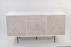 Fox & Ivy 2 Door 3 Drawer Buffet Cabinet - White Wash-abc