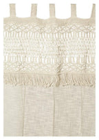 Boho Hand Knitted Cotton Curtain Wall Art - Natural-abc