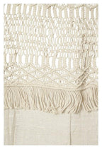 Boho Hand Knitted Cotton Curtain Wall Art - Natural-abc