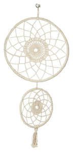 Hand Knitted Cotton Dream Catcher - Natural-abc