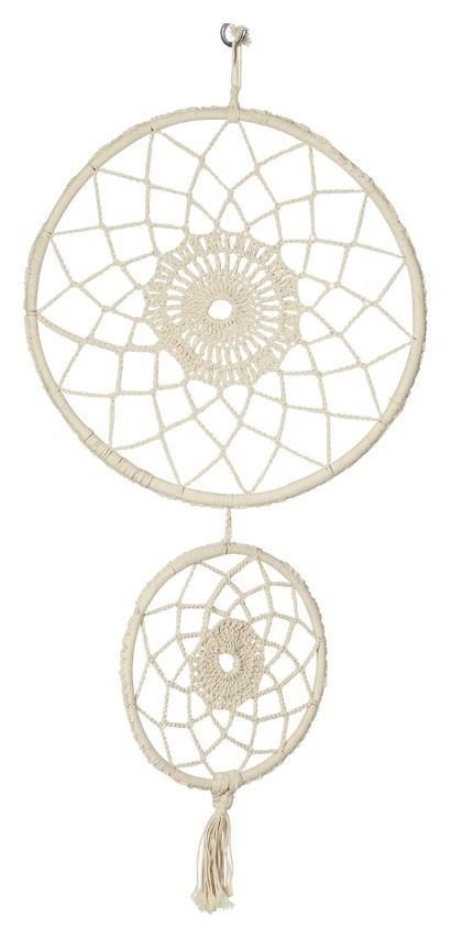 Hand Knitted Cotton Dream Catcher - Natural-abc