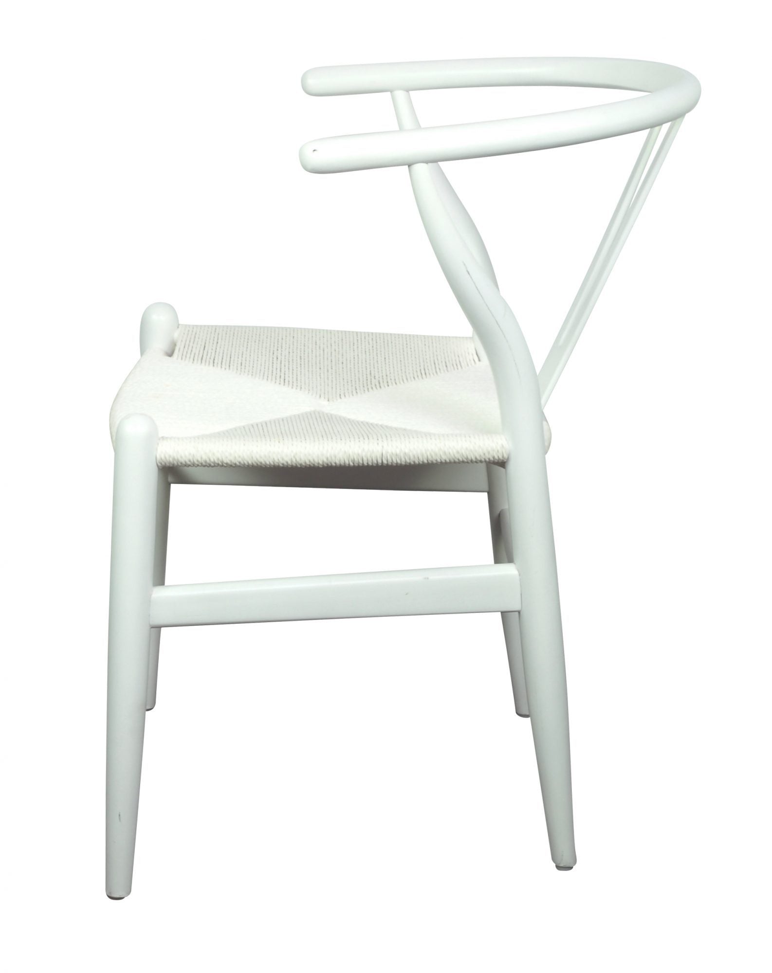 Wishbone Chair White / White Seat-abc