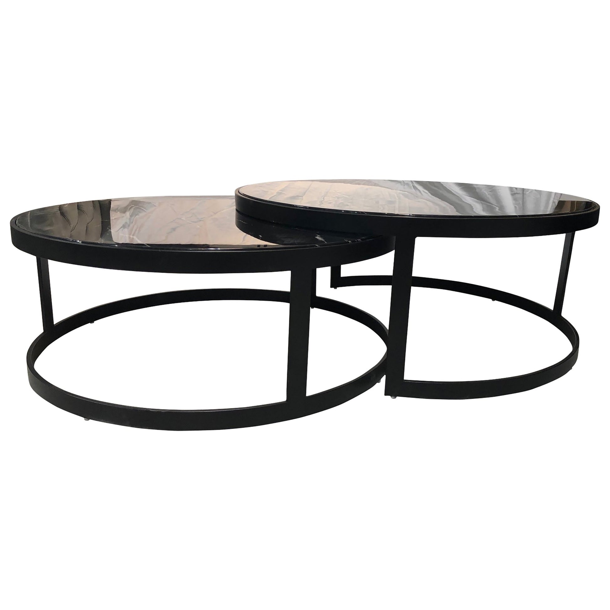 Glory Coffee Table Set Black Marble-abc