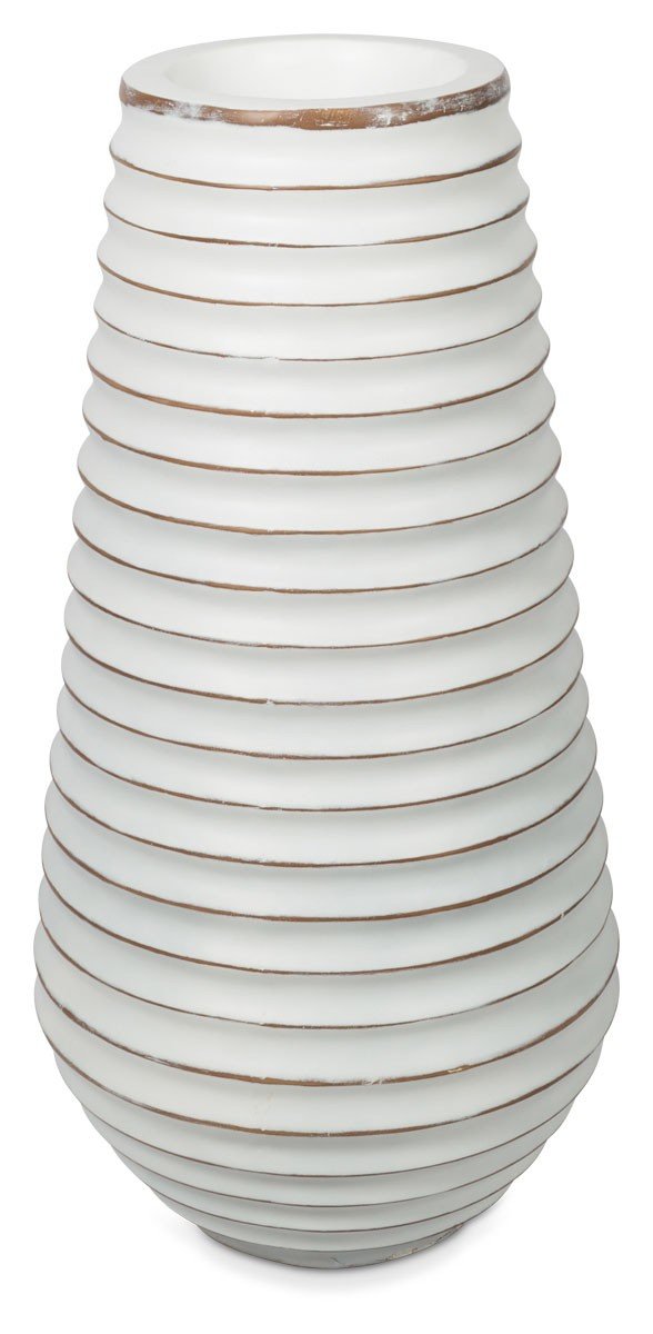 Maui Ribbed Resin Planter Small-abc