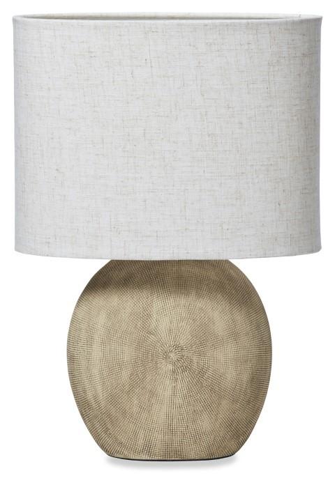 Medium Swirl Ceramic Lamp with Fabric Shade - Terracotta/Natural-abc