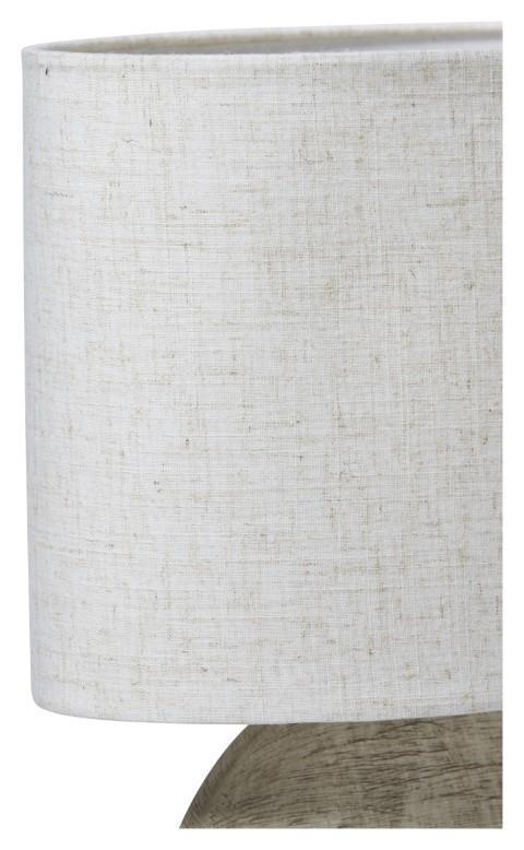 Large Swirl Ceramic Lamp with Fabric Shade - Natural/Natural-abc