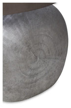 Large Swirl Ceramic Lamp with Fabric Shade - Grey/Mushroom-abc