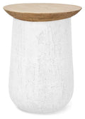 Venice Indoor/Outdoor Faux Wood Side Table - Light Oak/Raw Natural-abc