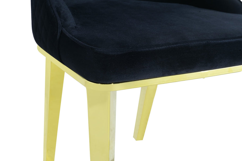 Levante Dining Chair Gold/Black-abc
