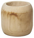 Rounded Top Paulownia Wood Planter Medium - Bleached-abc