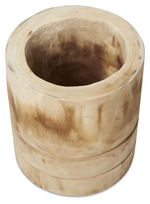 Neve Wood Stool/Planter Large - Natural-abc
