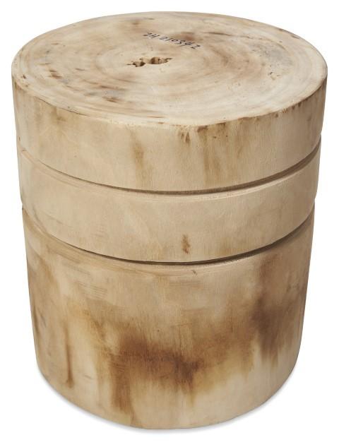 Neve Wood Stool/Planter Large - Natural-abc