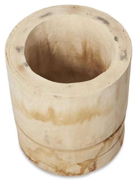Neve Wood Stool/Planter Extra Large - Natural-abc
