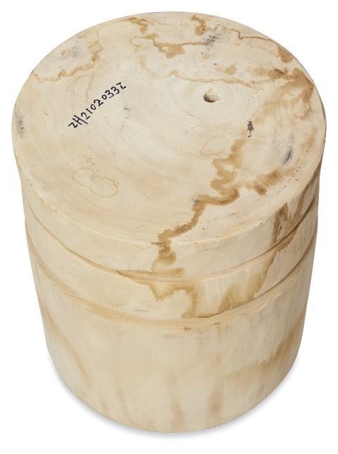 Neve Wood Stool/Planter Extra Large - Natural-abc