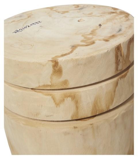 Neve Wood Stool/Planter Extra Large - Natural-abc