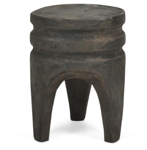 Ribbed Wooden Stool-abc