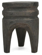 Ribbed Wooden Stool-abc